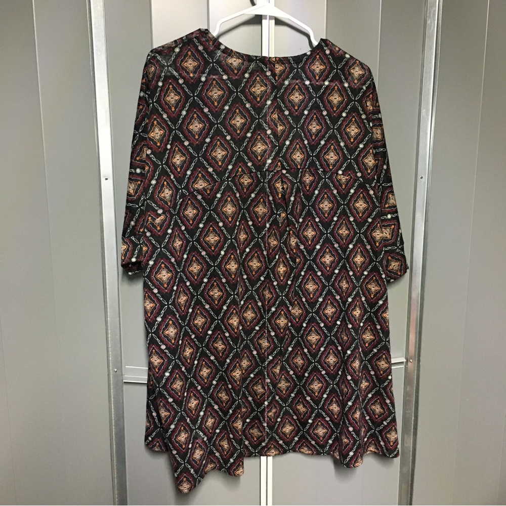 TORRID Black Geo Knit Open Drape Cardigan, Plus Size 2X - Picture 6 of 9